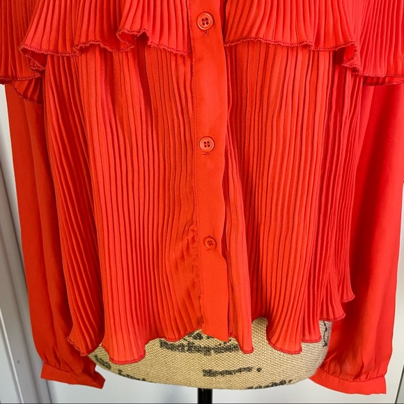 Boho Nasty Gal Jacket/Blouse Orange Button Up Lightweight Summer 4 Size New - Picture 9 of 13